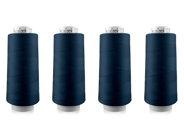 Amann Trojalock No. 120 Overlockgarn Nähgarn 4x 2500m 0825 - Marine