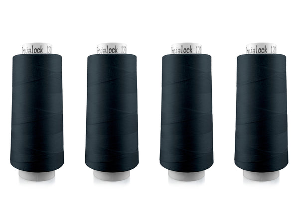 Amann Trojalock No. 120 Overlockgarn Nähgarn 4x 2500m 0821 - Dunkelblau