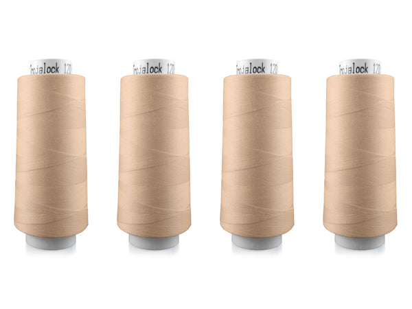 Amann Trojalock No. 120 Overlockgarn Nähgarn 4x 2500m 0779 - Hellbeige