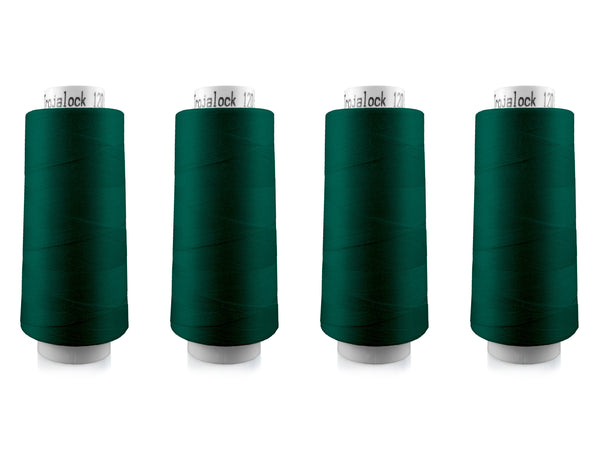 Amann Trojalock No. 120 Overlockgarn Nähgarn 4x 2500m 0757 - Dunkelgrün
