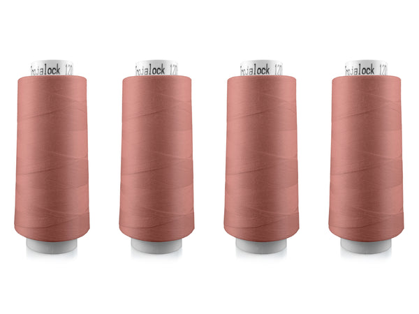 Amann Trojalock No. 120 Overlockgarn Nähgarn 4x 2500m 0637 - Altrosa