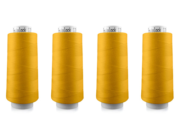 Amann Trojalock No. 120 Overlockgarn Nähgarn 4x 2500m 0607 - Gelb