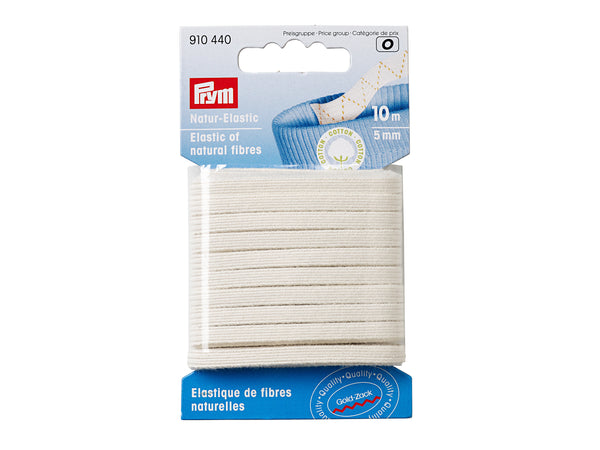 Prym 910440 Natur-Elastic Cotton 10m x 5mm - Weiß
