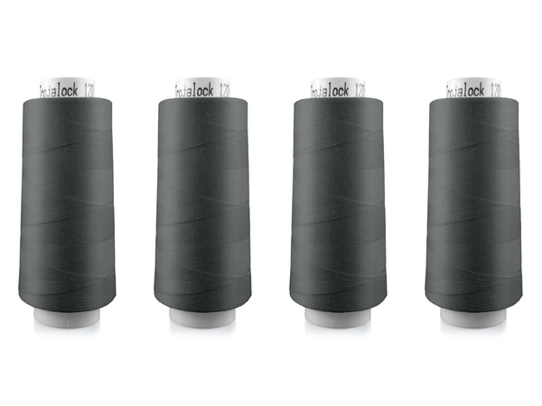 Amann Trojalock No. 120 Overlockgarn Nähgarn 4x 2500m 0331 - Silbergrau