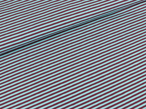 Baumwolljersey Gitta beere-wasserblau