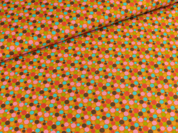 Baumwolljersey Konfetti orange-bunt