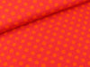 Stenzo Baumwolljersey Dots orange auf Rot