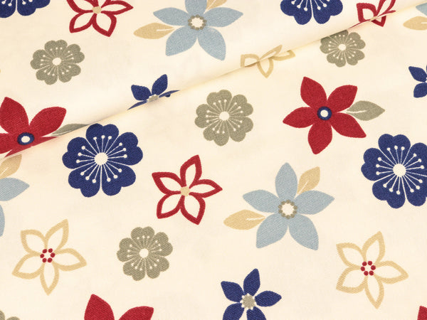 Baumwollstoff FunkyFlowers blue