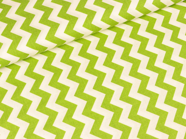 Baumwollstoff Riley Blake Chevron grün-weiß small