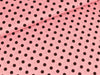 Baumwollstoff Dots braun auf Rosa