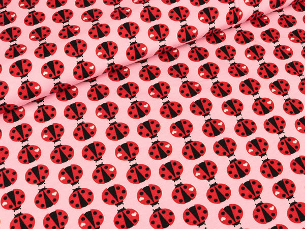 Baumwolljersey Ladybird rosa by Cherry Picking