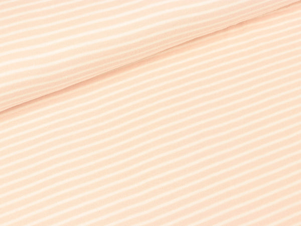 Interlock Streifen peach-blush-white Kissa