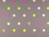 Beschichtete Baumwolle Leona grau mit Dots