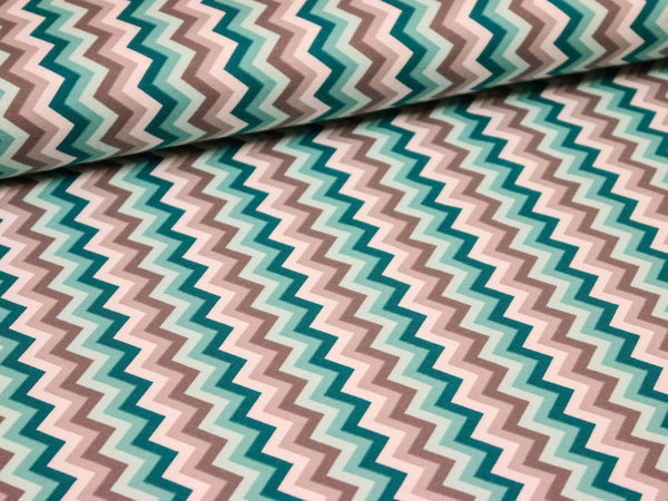 STENZO Jersey Chevron grau-mint-weiß