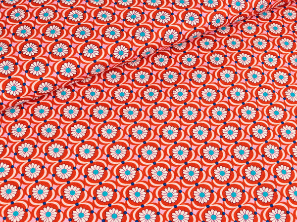 Baumwollpopeline Betty Butter by Jolijou rot