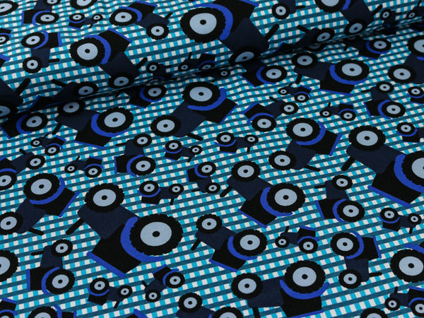 Jersey Vicente Traktor auf blau kariert