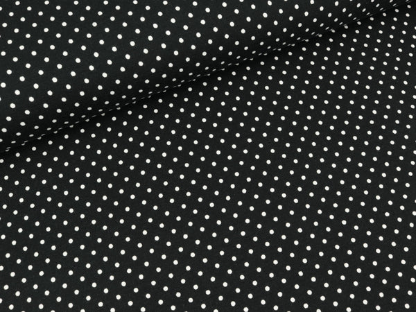 Baumwolljersey Dots Jerseydots schwarz