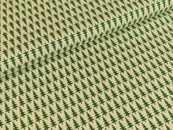 Baumwollstoff Joyful Christmas Tannen tannengrün/creme