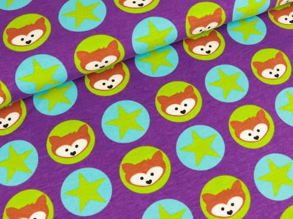 Baumwollsweat Freddi lila Füchse