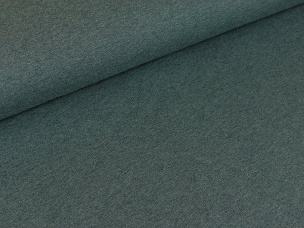 Baumwollsweat Jenna blaugrau meliert uni