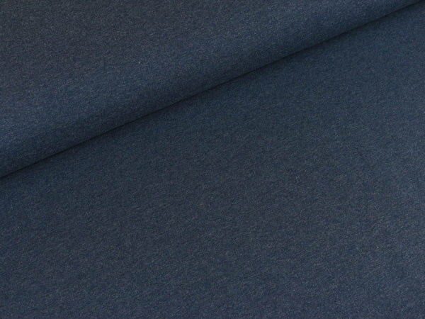 Baumwollsweat Jenna dunkles jeansblau meliert uni