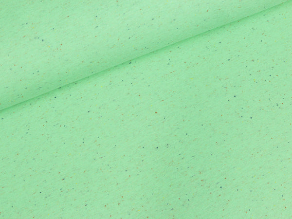 Leichter Baumwollsweat Bunte Streusel auf Mint