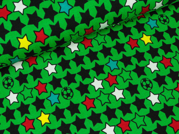 Reststück 23cm - Baumwolljersey BE A CHAMPION COOL KICKERS grün