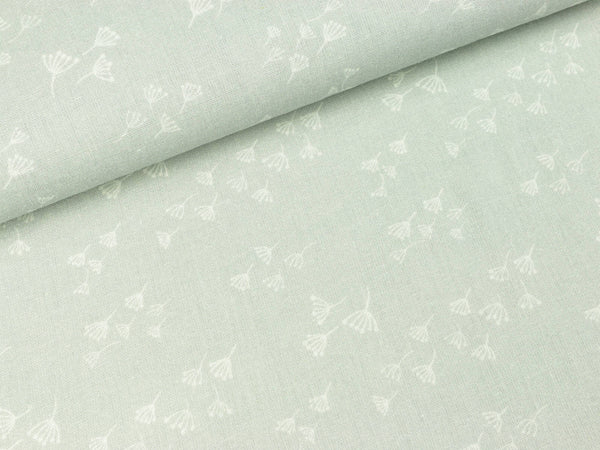 Leinendruck Delfi Pusteblumen auf hellgrau