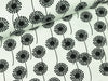 Baumwolljersey Pusteblumen schwarz-gebrochenes Weiß