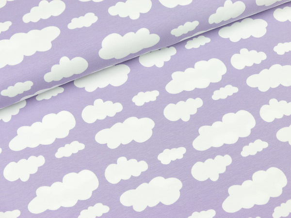 Baumwolljersey Vicente Wolken flieder