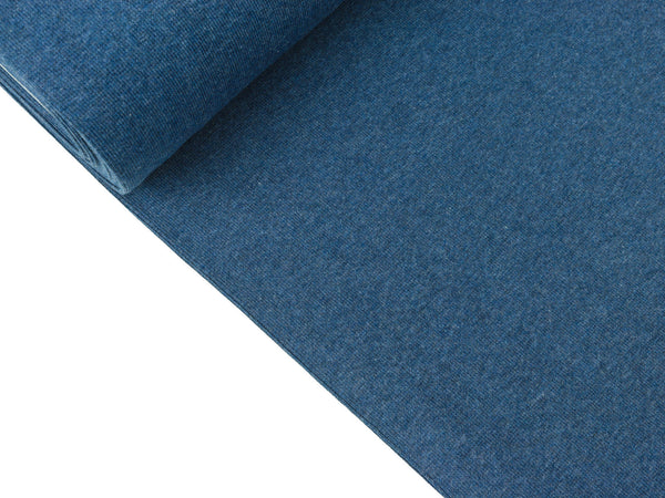 Glatte Bündchenware Jenaro mittleres jeansblau meliert