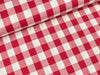 Baumwollstoff Georgsdorf weiß-rot kariert 2cm Karo