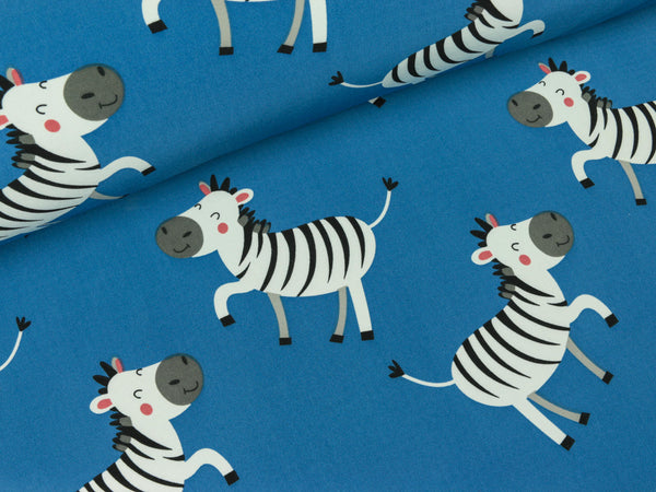 Softshell Lustige Zebras auf Jeansblau