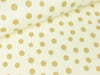 Baumwollsweat Goldene Punkte auf Creme Glitzer