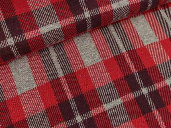 Hamburger Liebe 3-Farb-Relief Hipster Square Checker Two rot