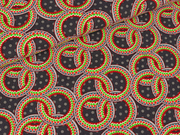 Stenzo Feincord Kreise auf Grau