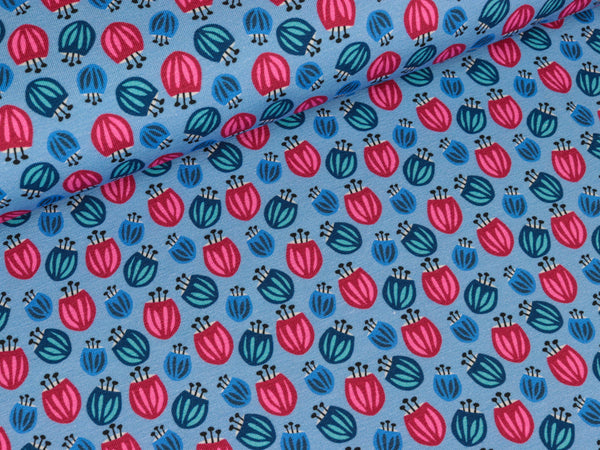 Baumwolljersey Natural Habitat Flowers by Lila Lotta