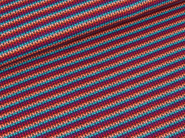 Jacquardjersey Knit Knit Lenis Dream Einhorn türkis-bunt