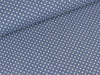 Reststück 23cm - Baumwolljersey Verena Pünktchen weiß auf Rauchblau