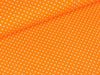 Reststück 60cm - Baumwolljersey Verena Pünktchen weiß auf Orange