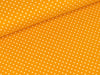 Reststück 90cm - Baumwolljersey Verena Pünktchen weiß auf Senfgelb