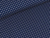 Reststück 27cm - Baumwolljersey Verena Pünktchen weiß auf Dunkelblau