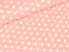 Reststück 21cm - Baumwolljersey Verena Kleine Sterne weiß auf Rosa