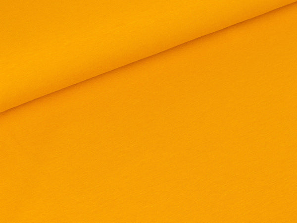 Reststück 10cm - Baumwolljersey Vanessa senfgelb uni