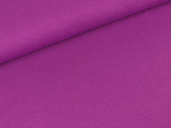 Reststück 84cm - Baumwolljersey Vanessa helllila uni