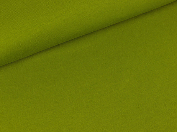 Reststück 64cm - Baumwolljersey Vanessa heugrün uni