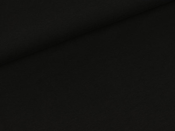 Reststück 29cm - Baumwolljersey Vanessa schwarz uni