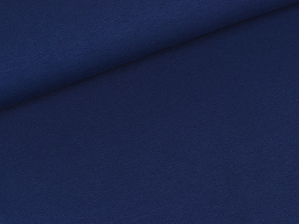 Reststück 45cm - Baumwolljersey Vanessa dunkelblau uni