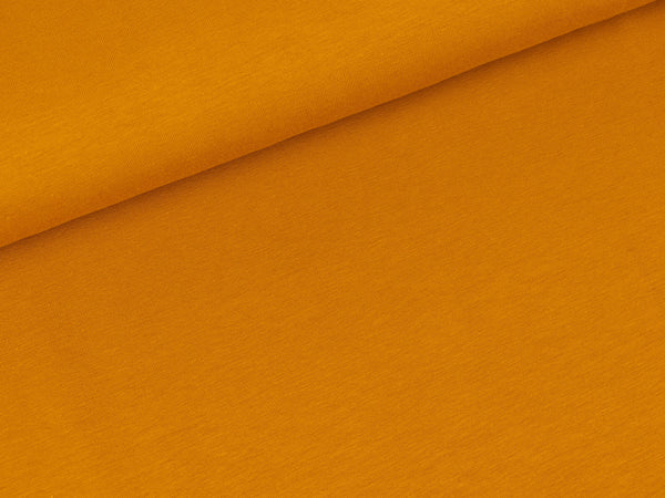 Reststück 15cm - Baumwolljersey Vanessa ocker uni