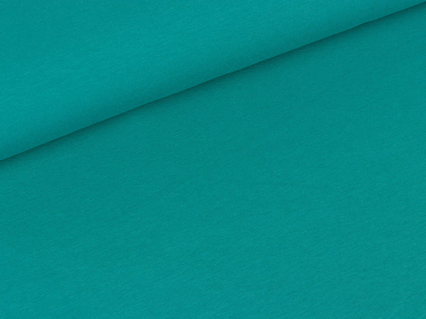 Reststück 42cm - Baumwolljersey Vanessa smaragd uni